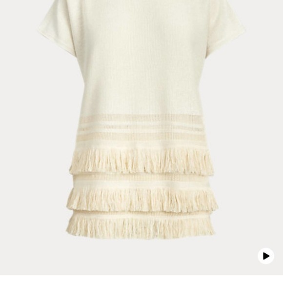 NWT Ralph Lauren Fringe trim Linen Blend boho top - Picture 5 of 11